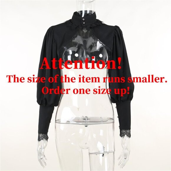 Women Black 4 Bolero Shrug Goth Crop Top Fairy Shrugs for Dresses - Picture 2 of 7